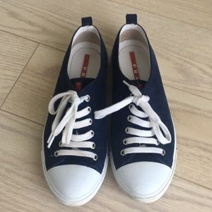Prada Navy Sneakers Size 37